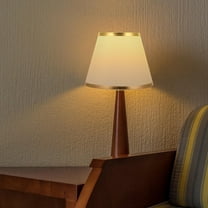 NICEXMAS 1Pack White Golden Small Drum Lamp Shade for Living Room Kitchen 16.0x12.5x12.5in