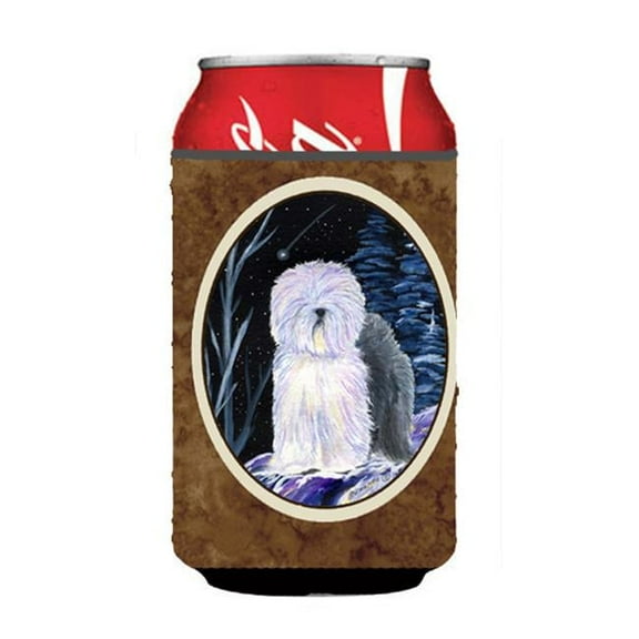 Starry Night Old English Sheepdog Can Or bottle sleeve Hugger