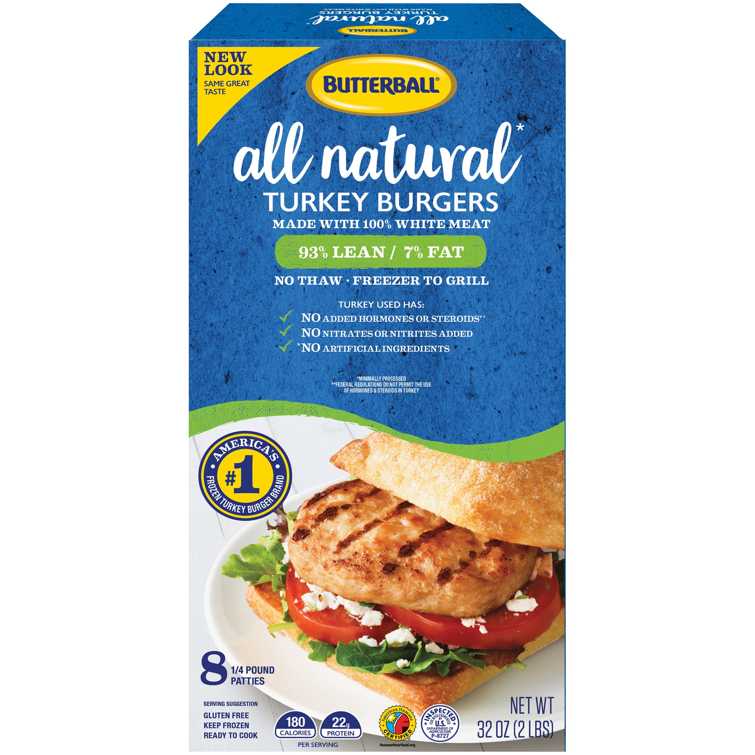 Butterball® All Natural Turkey Burgers 32 oz. Box