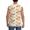 thumbnail image 4 of Uemuo Dachshund Pattern Men's Sleeveless T-Shirt,Muscle Athletic Tank Top, Moisture-wicking Quick-dry Breathable Classic Tee Top for Gym Run Outdoor Sports-Large, 4 of 8