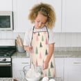 thumbnail image 4 of Beige Christmas Tree Pattern Kids Aprons for Girls and Boys,Adjustable Neck Strap Toddler Aprons for Kids Cooking Baking, 4 of 7