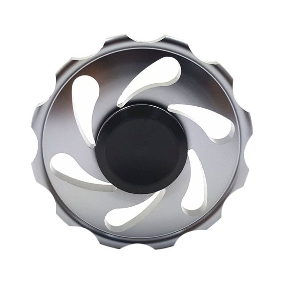 New Metal Aluminium Alloy Round EDC Hand Fidget Finger Spinner Gadgets Focus Tool Desk Toy Spin Widget for ADD ADHD Children Adults Relieve Stress Anxiety