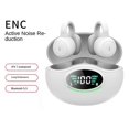 thumbnail image 4 of Auriculares deportivos inalámbricos con cancelación de ruido Bluetooth, auriculares con clip de alta calidad que no son intrauditivos, color blanco, 4 of 5