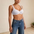 thumbnail image 4 of Women's Push up Bra with Underwire Solid Color Adjustable Straps Seamless Comfortable Bra White 34F, 4 of 6