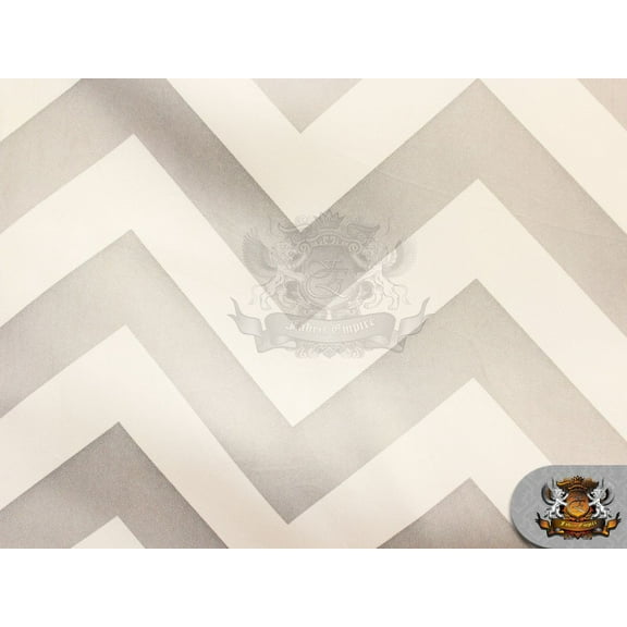 Polyester Satin Chevron Fabric SILVER / 60" Wide / Sold by the yard