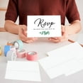 thumbnail image 4 of Koyal Wholesale 56-Pk RSVP Postcards for Wedding Minimal Eucalyptus Leaf Cardstock Response Reply Cards, "4 x 6", 4 of 5