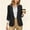 #0375-Black, variant on Women's Casual Button Front Blazer Jackets 3/4 Sleeve Lapel Office Work Lightweight Blazers with Pockets