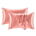thumbnail image 4 of Silk Pillowcases, Silk Pillowcases for And Skin, 20X29 In, Satin Material, Cooling Comfort, Bedroom Bedding, Blush Pink, Standard Size, 2 Pack, 4 of 8