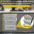 Outdoor Kitchen Drawer, Stainless Steel Flush Mount Access Doors, 14W x