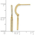 thumbnail image 4 of 14K Yellow Gold Cz Dangle Post Earrings (24.5 X 2) Made In Vietnam ye2019, 4 of 6
