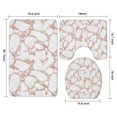 thumbnail image 3 of White Marble Rose Gold Line Pattern Bathroom Rugs Sets 3 Piece,Toilet Cover Set,Absorbent Non Slip Bathroom Mats Sets with U-Shaped Contour Rug Toilet Rug Set, 3 of 5