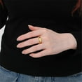 thumbnail image 4 of PAMTIER Women's Stainless Steel Minimalist Personalized Number 11:11 Ring Gold Size 8, 4 of 5