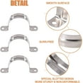thumbnail image 3 of HSHDLDF 1.5inch Two Hole Strap U Bracket Stainless Steel Tube Strap Tension Clip Assortment Kit Heavy Duty Rigid Pipe Strap Clamp For The Inner Diameter of Water Pipe is 1.5inch 20Pcs（50mm）, 3 of 5