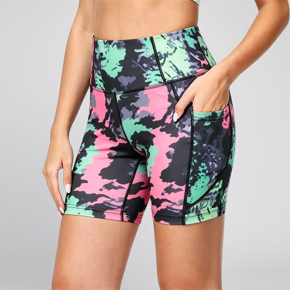 High Waist Yoga Shorts for Women Biker Shorts for Women Workout Running Biker Shorts High Waisted Compression Gym Running Yoga Shorts Women(Color8,S)
