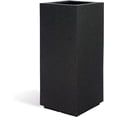 thumbnail image 2 of PolyStone Kensington Tall Modern Outdoor/Indoor Column Planter, 16” L x 16" W x 36" H, Lightweight, Heavy Duty, Weather Resistant, Polymer Finish, Commercial and Residential - Black Granite, 2 of 5