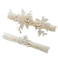 thumbnail image 3 of 2 piezas de accesorios de encaje para novias y bodas, suaves para niñas, para actuaciones en el escenario. Beige, 3 of 9