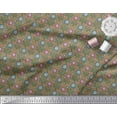 thumbnail image 3 of Soimoi Cotton Voile Fabric Leaves & Floral Artistic Fabric Prints by Yard 42 Inch Wide, 3 of 3