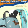 thumbnail image 5 of Dachshund and Bone Blue Pattern 17" School Backpacks for Teens,Waterproof Oxford Fabric,S-Shape Padded Straps for School,Travel,Hiking,Camping, 5 of 6