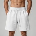 thumbnail image 2 of MYAOYI Men's Soft Fleece Shorts Elastic Waist Drawstring Casual Lounge Gym Shorts, 2 of 7
