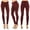 Burgundy, variant on Women's Ultra Soft Solid & Patterned Leggings - Plus Size - Fuchsia