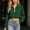 Green women's cropped long sleeve sweatshirt a1, variant on thefmos Women's Fall Winter Cropped Long Sleeve Pullover Tops Collared Zip Design Casual Trendy Sweatshirts Basic Solid Cozy Outfits for Cold Weather Clothes, Gray 2XL