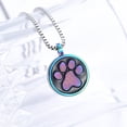 thumbnail image 3 of Round with Paw Print Pet Cremation Jewelry for Ashes Urn Necklace Lockets for Dog Cat Ashes Holder, 3 of 6