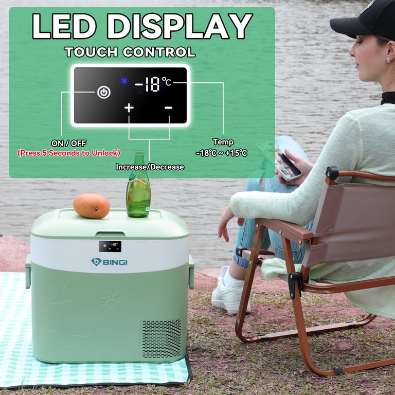 Megiu Portable Car Fridge Freezer, 23QT 22L, -0.4â„‰ to 59â„‰, 12V
