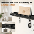 thumbnail image 2 of Llavero de Metal de Pared, Colgador Llaves, Estante Pared Multifuncional con 6 Ganchos,Soporte Llaves Entrada Xtellar negro, 2 of 4