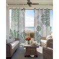 thumbnail image 4 of Green Grey Coastal Turtle Blackout Curtains, Light Blocking Print Window Curtains, Ocean Coral Nautical Thermal Insulated Window Drapes for Living Room Kitchen Cafe 2 Panels, 104"W x 63"L, 4 of 9