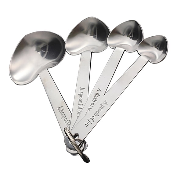 GOOHOCHY juego/4 cucharas medidoras de acero inoxidable para hornear en la cocina.