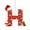 H, variant on Dmlowu 26 Letter Christmas Ornaments with Santa Hat - Merry Christmas Tree Ornaments for Xmas Tree, Hanging Christmas Decorations for Holiday Party Decor, DIY Holiday Name Pendant