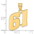thumbnail image 4 of 14k Yellow Gold Polished Finish Block Script Design Number 61 Charm Pendant, 4 of 4