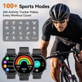 thumbnail image 6 of Minsxk men's Smart Watch 1.39-inch, with Answer Make Call/IP68 waterproof/10 days standby, with Fitness Tracker,fits for Android iPhone Devices, perfect gift（ Black）, 6 of 6