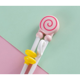 thumbnail image 1 of 1pair PP Chopsticks, Cute Donut Lollipop Cartoon Design Plastic Training Chopsticks For Beginners, Chopstick Trainer/Helper, 1 of 4