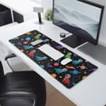 thumbnail image 2 of Long Mouse Pads for Desk,Black Cartoon Space Dinosaurs Pattern Desk Mats on Top Of Desks, Desk Mouse Pad Extra Large with 3mm Non-Slip Base and Stitched Edge for Gaming,Office,Work,Home 31.5"x11.8", 2 of 6