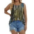 thumbnail image 3 of Fantaslook Womens Tank Tops Dressy Casual Sleeveless Blouses Crew Neck Pleated Tunic Shirts Summer Tops, 3 of 10