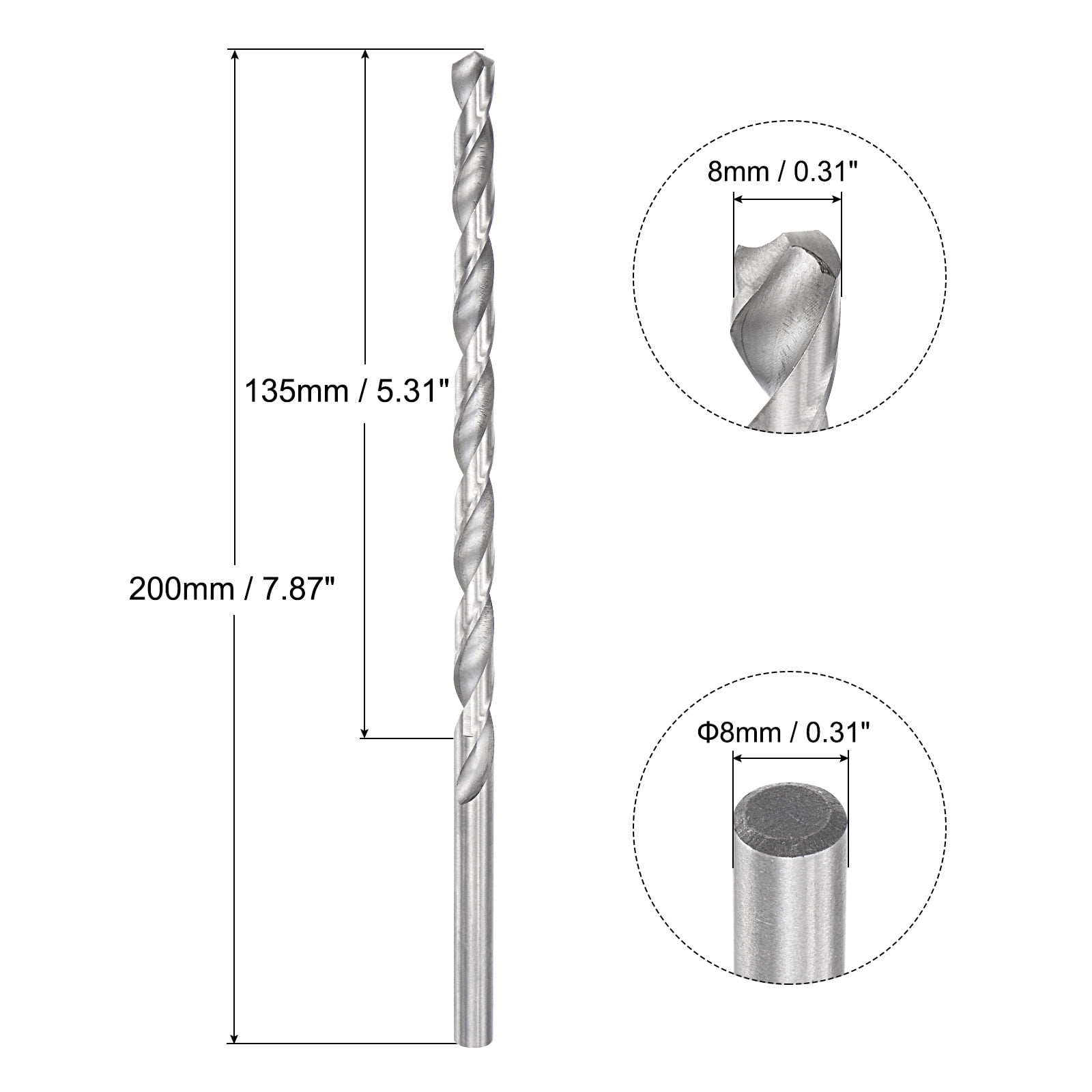 Uxcell 13.5mm Twist Drill Bits, High 