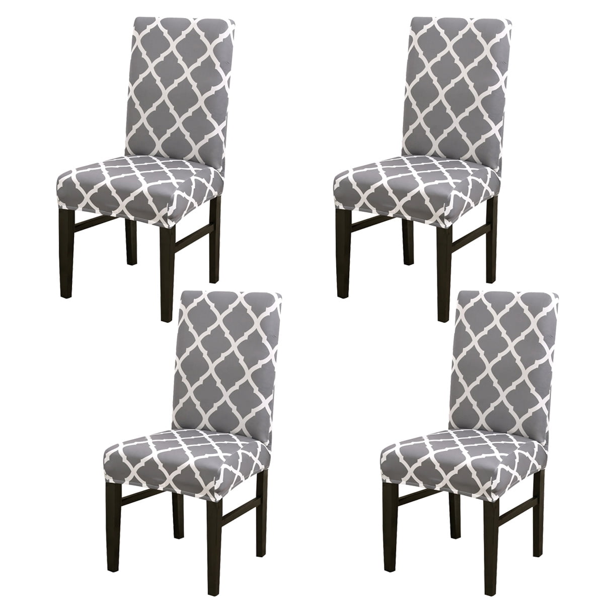 Style B Aisaving Stretch Dining Chair Cover 4pcs Spandex Dining Chair Covers Removable Washable Universal Protector Cover Seat Slipcover for Hotel Dining Room Ceremony Banquet Wedding Party 