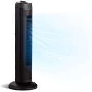 Tower Fan, 28-Inch Oscillating Tower Fan with 3 Adjustable Speed & 3 Wind Mode, Bladeless Standing Floor Fan, Quiet Cooling Fan for Bedroom, Living Room (Black)