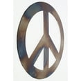 thumbnail image 2 of Metal Peace Sign Wall Decor - 12" Flame Torched Finish Hippie Art, 2 of 7