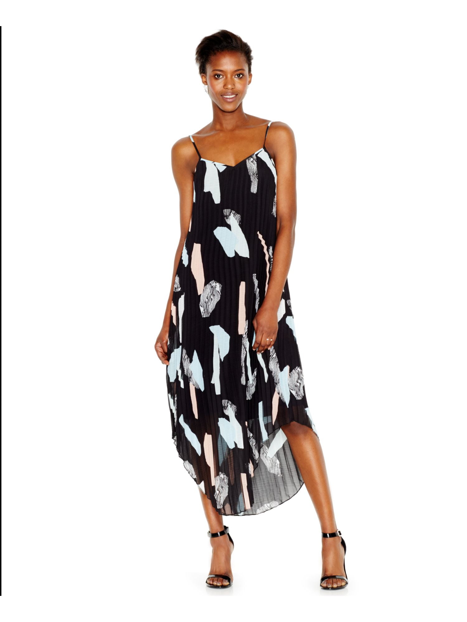 black spaghetti strap shift dress