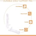 thumbnail image 4 of CUITING Clear Plastic Locking Shelf Support Pegs  Fits 5/16” Diameter Hole  5/8” Shelf  30 Pack, 4 of 6