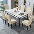 thumbnail image 6 of Yumcute Waterproof Chair Covers for Dining Room, Stretch Jacquard Dining Chair Slipcovers Removable Washable Chair Protector for Kitchen,restaurant 2PCS, 6 of 8