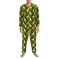 thumbnail image 3 of Bingfone Men's Pajama Set 2 Piece Loungewear PJs, Long Sleeve with Pajama Pants- goose and hearts-Medium, 3 of 7