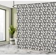 thumbnail image 5 of Ambesonne Night Shower Curtain, Bears Sleeping on Moon, 69"Wx84"L, Charcoal Grey Cream, 5 of 5