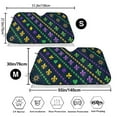 thumbnail image 3 of Uemuo Mardi Gras Strings of Beads Pattern Accordion Car Windshield Sun Shade, Foldable Reflective Sun Visor for Car, Reflector Windshield Sunshade-, 3 of 7