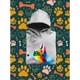 thumbnail image 3 of Colorful Corgi Potrait Hoodie Men -Image by Shutterstock, Male XX-Large, 3 of 4
