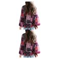 thumbnail image 2 of Minnieouse Camisa de poliéster para mujer, cuello , plisada, informal, elegante, lavable a mano, blusa bohemia, salidas diarias, camisas de Type2 NO2, 2 of 6