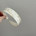 thumbnail image 6 of UNLLLL Vintage Tortoiseshell Acetate Headband, Wide Hairband for Women, Classic Elegant Hair Accessory, Non Slip Flexible Resin Material, for Daily Wear and Styling (White), 6 of 6