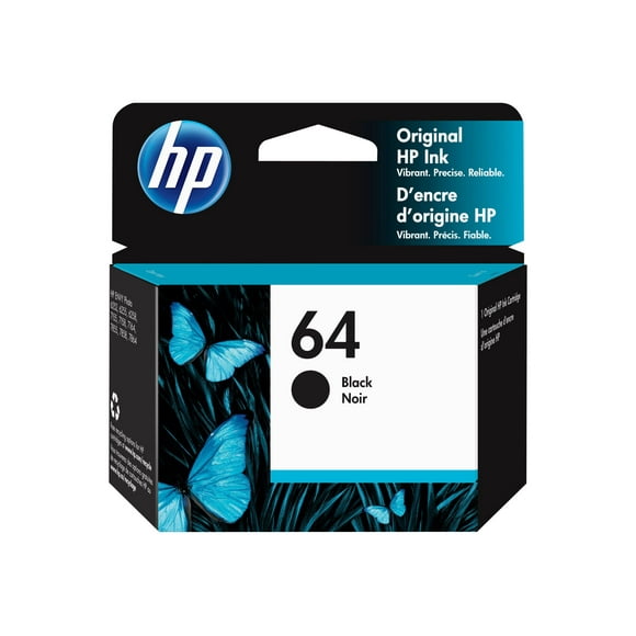 HP 64 - 4 ml - black - original - ink cartridge - for ENVY Photo 62XX, Photo 71XX, Photo 78XX; Tango; Tango X